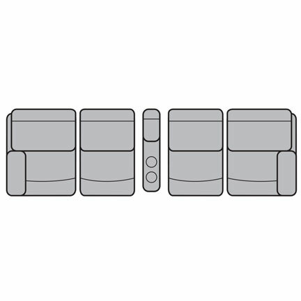 Layout E: Five Piece Reclining Sectional 157" Wide