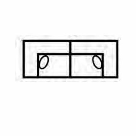 Layout E: Two Piece Sectional 90" x 35"