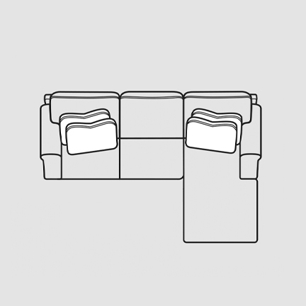 Layout B: Two Piece Sectional 79" x 61"
