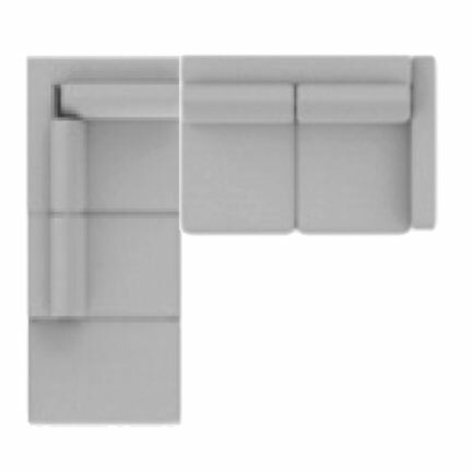 Layout B: Two Piece Sectional 101" x 91"