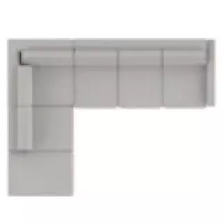 Layout D: Two Piece Sectional 89" x 120"