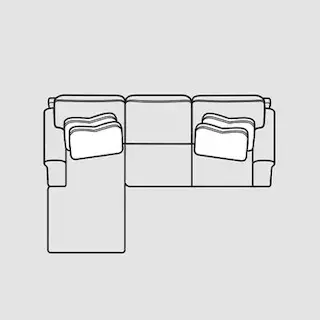 Layout A: Three Piece Sectional 65" x 103"