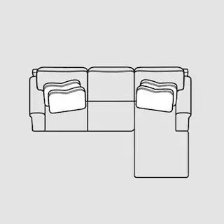 Layout B: Three Piece Sectional 103" x 65"