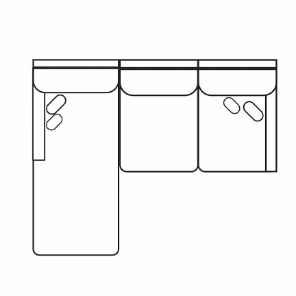 Layout B: Two Piece Sectional 64" x 110"