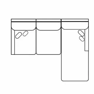Layout A: Two Piece Sectional 110" x 64"