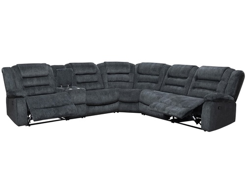 Layout A:  Six Piece Reclining Sectional 123" x 110" (3 Recliners)