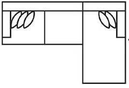 Layout A:  Two Piece Sectional 111.5" x 65.5"