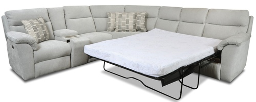 Layout B: Three Piece Reclining Sleeper Sectional 122" x 131" (2 recliner)
