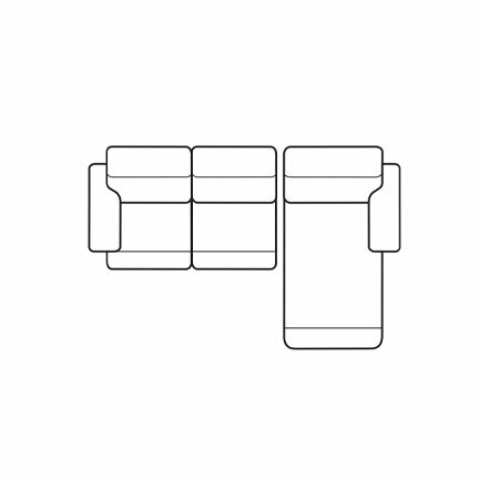 Layout B: Two Piece Sectional 91" x 65"