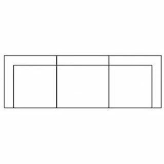 Layout C: Three Piece Sectional 109" Wide