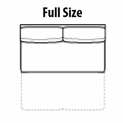 Layout A: Full Size Sofa Bed (72" Wide - Opens to 69")