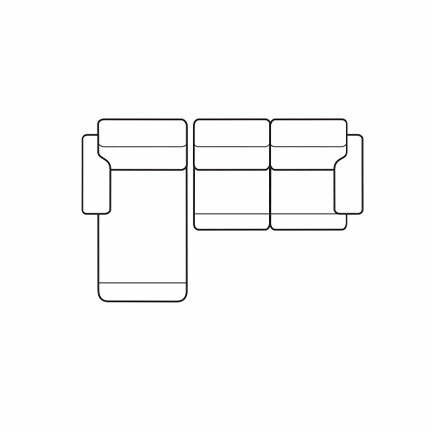 Layout B: Two Piece Sectional 64" x 117"