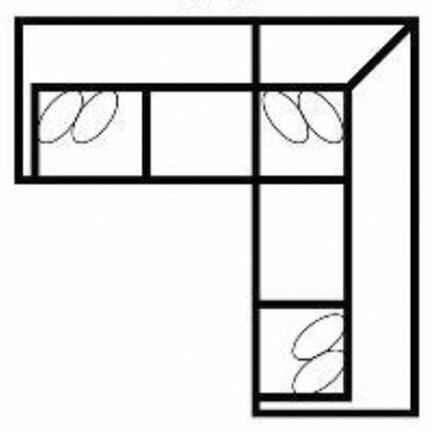 Layout B: Two Piece Sectional 94" x 93"