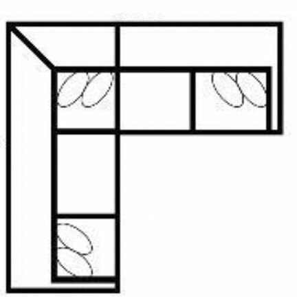 Layout J: Two Piece Sectional 95" x 96"