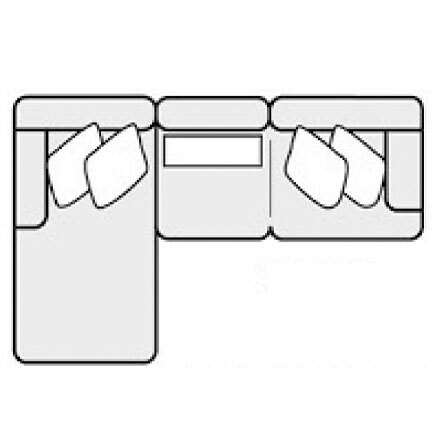 Layout B: Two Piece Sectional 66" x 94"