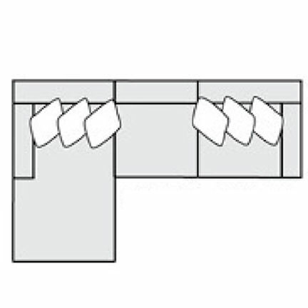 Layout A: Three Piece Sectional 72" x 131"