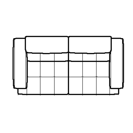 Layout B: Two Piece Sectional 83" wide