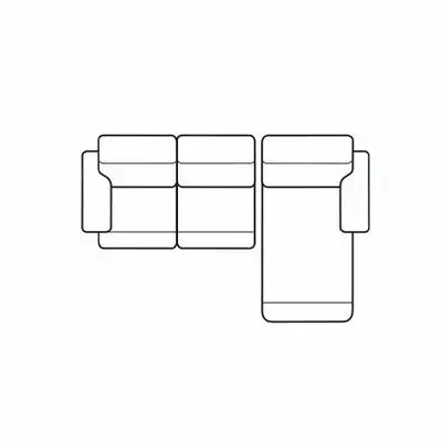 Layout A: Two Piece Sectional 117" x 64"