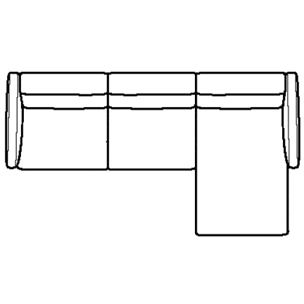 Layout A: Three Piece Sectional 113" x 63" (1 recliner)