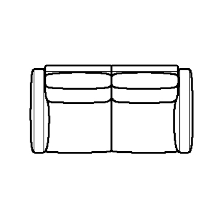 Layout A: Two Piece Sectional 73" wide (2 recliners)
