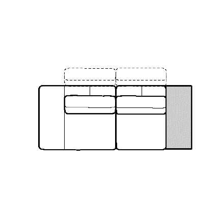 Layout A: Two Piece Sectional 103" wide