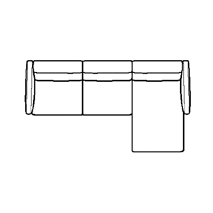 Layout A: Three Piece Sectional 99" x 63" (1 recliner)