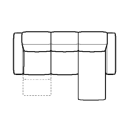 Layout A: Three Piece Sectional 94" Wide (2 recliners)