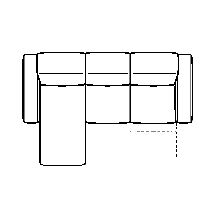 Layout B: Three Piece Sectional 94" Wide (2 recliners)