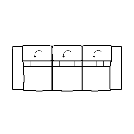 Layout A: Three Piece Sectional 102" wide