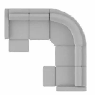 Layout A: Five Piece Reclining Sectional 93" x 93" (two recliners)