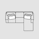 Layout A: Two Piece Sectional 62" x 95"
