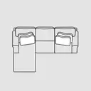 Layout B: Two Piece Sectional 95" x 62"