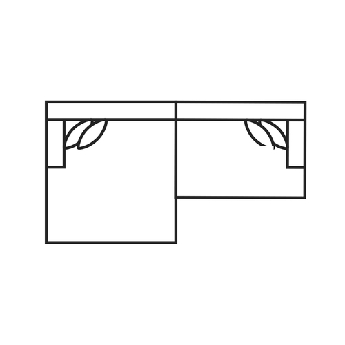 Layout A: Two Piece Sectional 43.5" x 60"