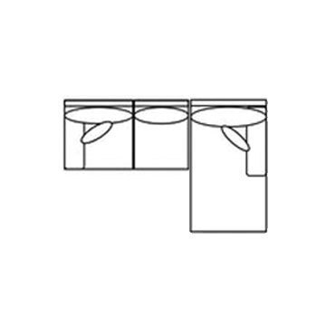 Layout B: Two Piece Sectional 86" X 68"