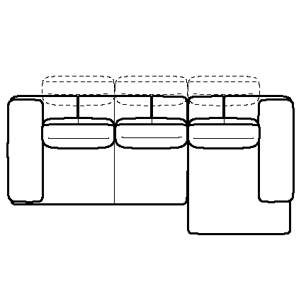 Layout B: Two Piece Sectional 115" x 63"