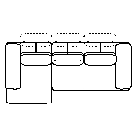 Layout C: Two Piece Sectional 63" x 115"
