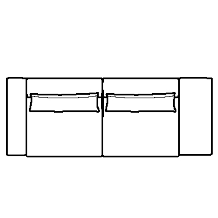 Layout A: Four Piece Sectional 101" wide