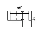 Layout B: Two Piece Sectional 96" x 63"