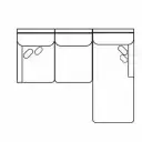 Layout A: Two Piece Sectional 112" x 64"