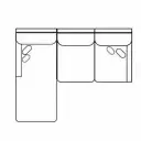 Layout B: Two Piece Sectional 64" x 112"