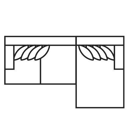 Layout A: Two Piece Sectional 111" x 69"