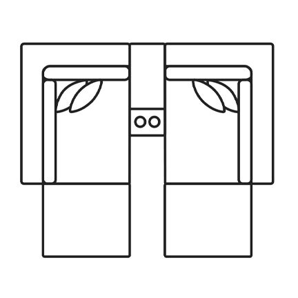 Layout A:  Five Piece Sectional 88.5" x 107"