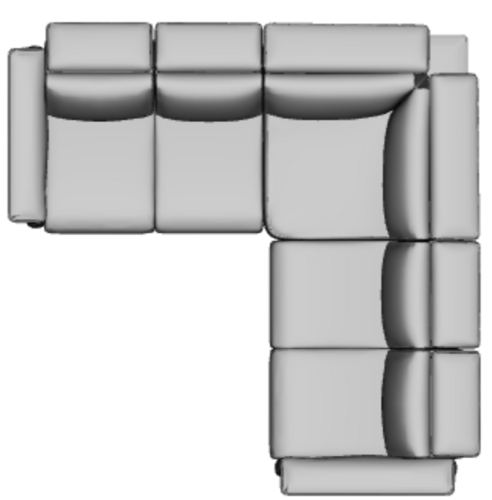 Layout A: Five Piece Sectional 98" x 98" (two recliners)