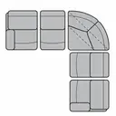 Layout A: Five Piece Sectional 98" x 98" (2 recliners)