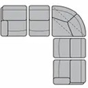 Layout A:  Five Piece Reclining Sectional 112" x 112" (2 recliners)