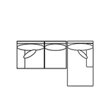 Layout A:  Two Piece Sectional (Chaise Right Side) 90" x 67"