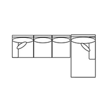 Layout C: Two Piece Sectional 123" X 68"