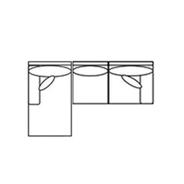Layout G:  Two Piece Sectional 68" X 86"