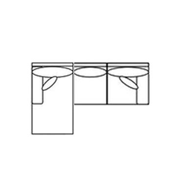 Layout B:  Two Piece Sectional 64" x 77.5