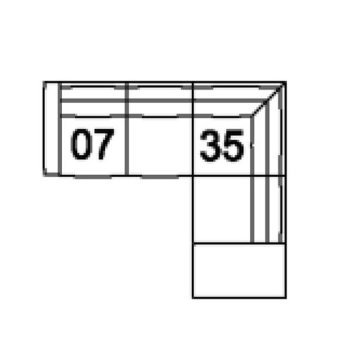 Layout C: Two Piece Sectional 100" x 90"